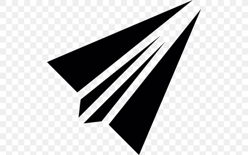 Airplane Paper Plane Logo, PNG, 512x512px, Airplane, Black, Black And White, Brand, Logo Download Free