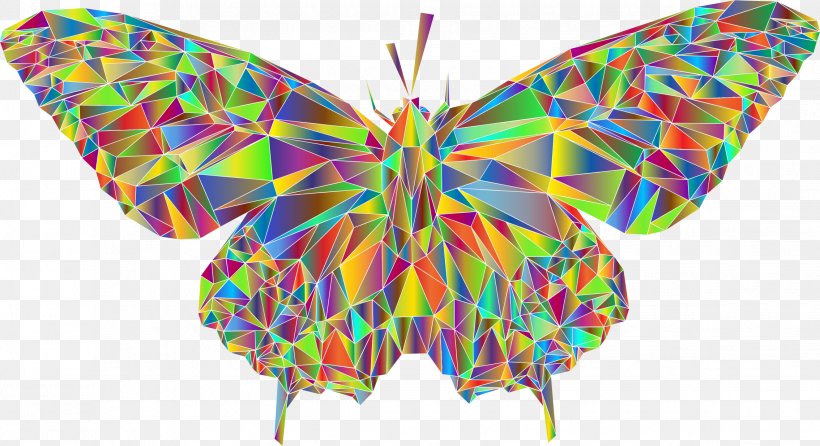Butterfly Low Poly, PNG, 2268x1236px, Butterfly, Arthropod, Brush Footed Butterfly, Display Resolution, Dots Per Inch Download Free