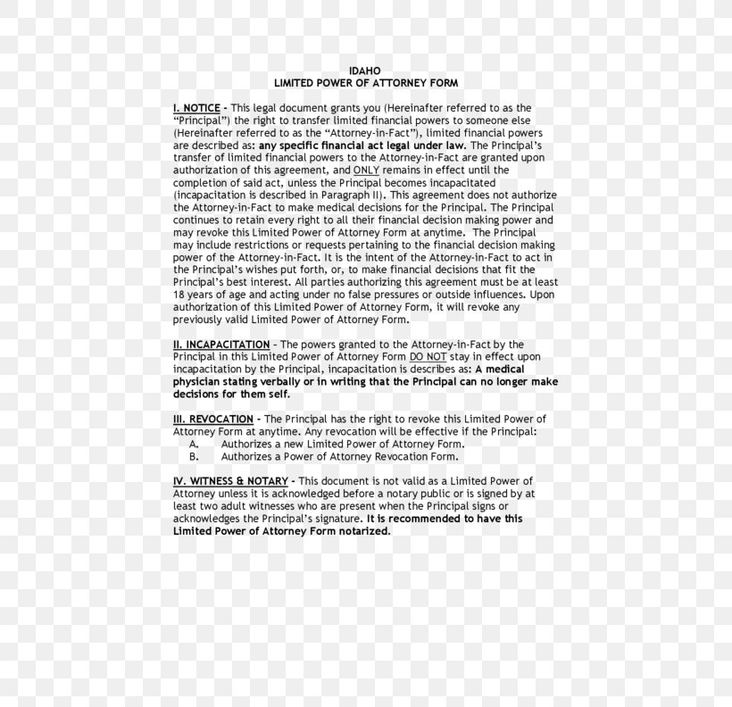 Power Of Attorney Form Kentucky Legal Instrument Template, PNG, 612x792px, Power Of Attorney, Act, Area, Attorneyinfact, Authority Download Free