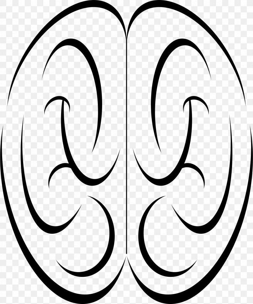Human Brain Clip Art, PNG, 2002x2400px, Brain, Area, Black, Black And White, Color Download Free