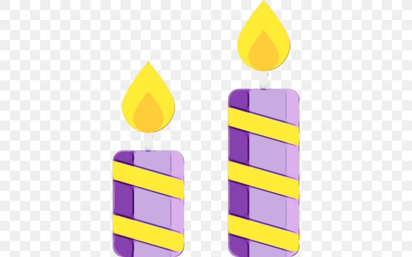 Birthday Candle, PNG, 512x512px, Watercolor, Birthday Candle, Paint, Purple, Rectangle Download Free