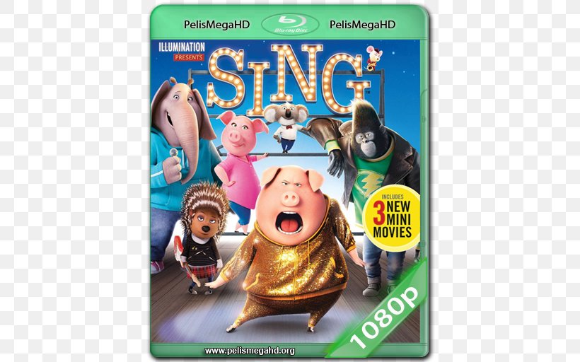 Blu-ray Disc Ultra HD Blu-ray Digital Copy DVD Sing, PNG, 512x512px, 3d Film, 4k Resolution, Bluray Disc, Animated Film, Digital Copy Download Free