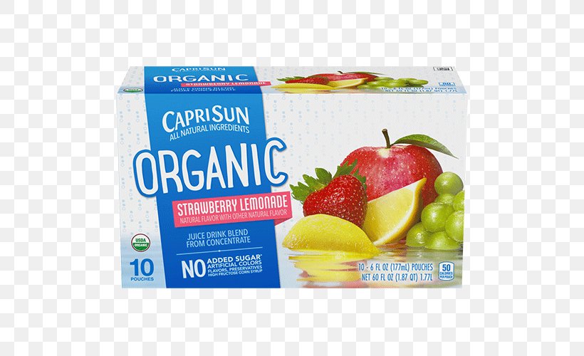 Strawberry Juice Lemonade Organic Food Punch, PNG, 500x500px, Juice, Capri Sun, Concentrate, Cranberry Juice, Diet Food Download Free