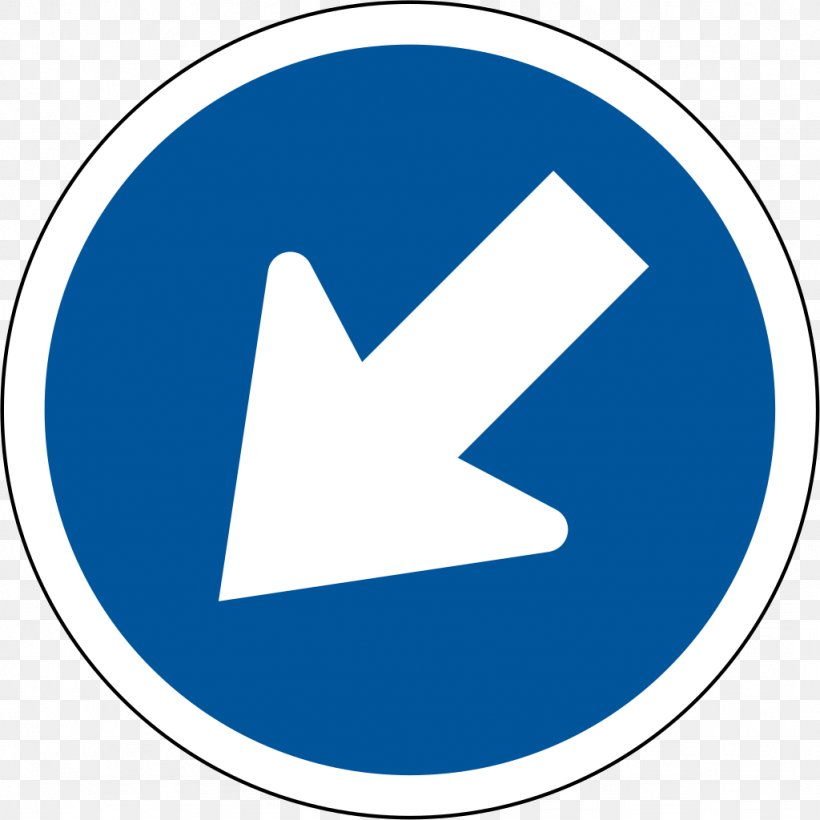 Traffic Sign Arrow Mandatory Sign, PNG, 1024x1024px, Traffic Sign, Area, Driving, Left And Righthand Traffic, Logo Download Free