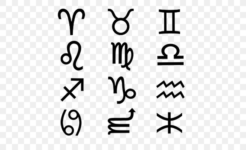 Zodiac Astrological Sign Astrological Symbols Clip Art, PNG, 500x500px, Zodiac, Aquarius, Area, Astrological Sign, Astrological Symbols Download Free