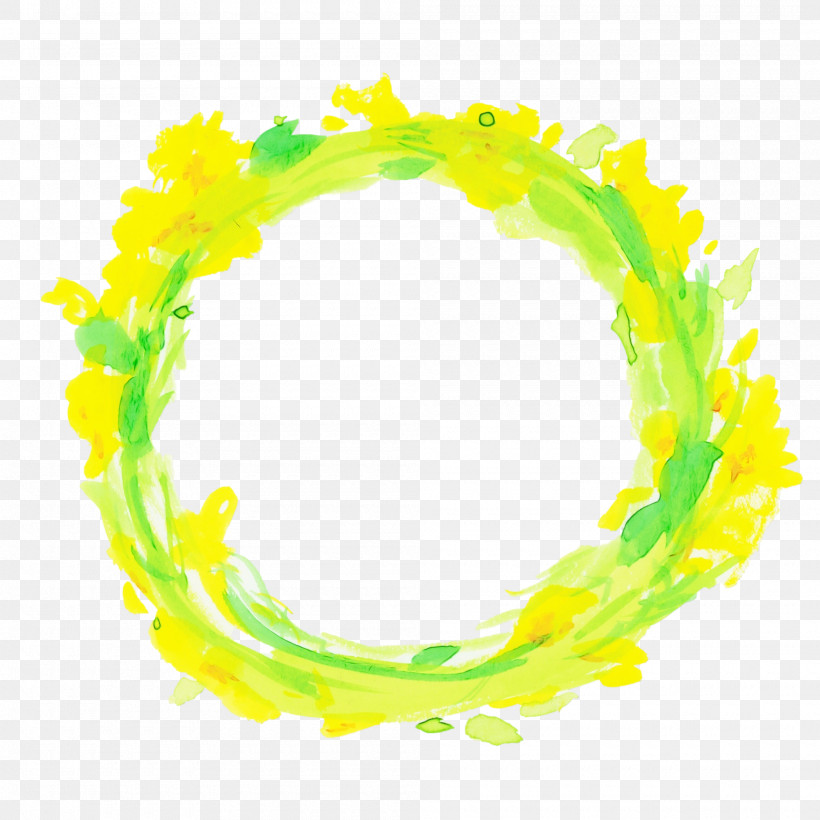 Yellow Circle, PNG, 2000x2000px, Watercolor Flower, Circle, Paint, Watercolor, Wet Ink Download Free