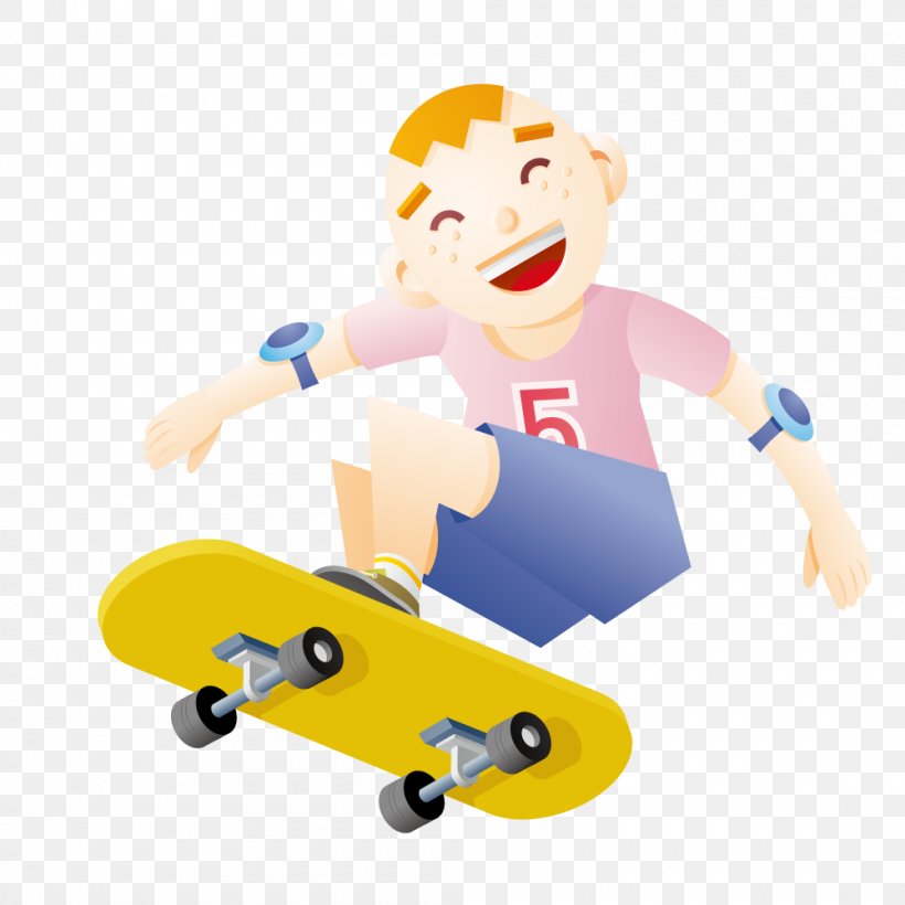 Skateboard Illustration, PNG, 1000x1000px, Skateboard, Art, Ball, Boy, Cartoon Download Free