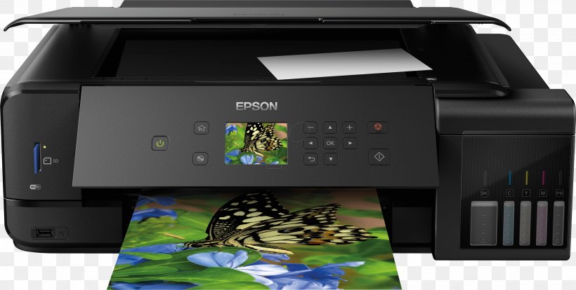 Paper Multi-function Printer Inkjet Printing ET-7750Epson Expression Premium ET-7750 EcoTank Wide-format All-in-One Supertank Printer C11CG16201, PNG, 2906x1469px, Paper, Color Printing, Continuous Ink System, Electronic Device, Electronics Download Free