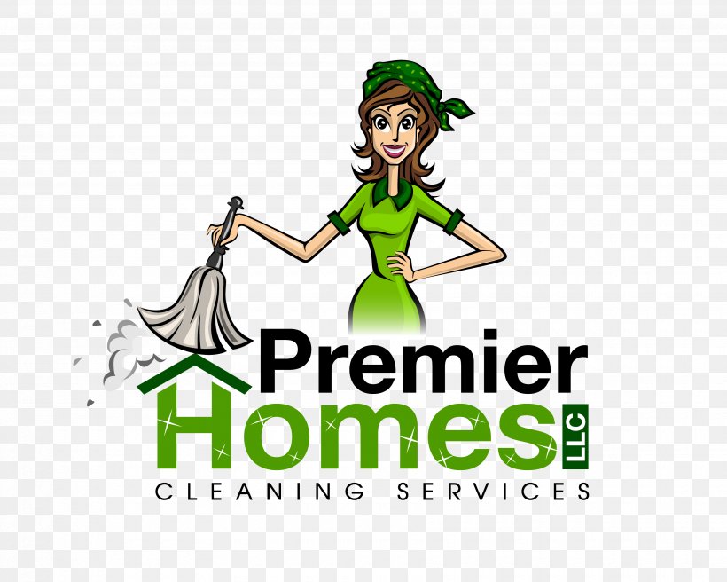 Premier Homes Cleaning Services Logo Maid Service Clip Art Illustration, PNG, 3500x2800px, Logo, Area, Artwork, Brand, Cartoon Download Free