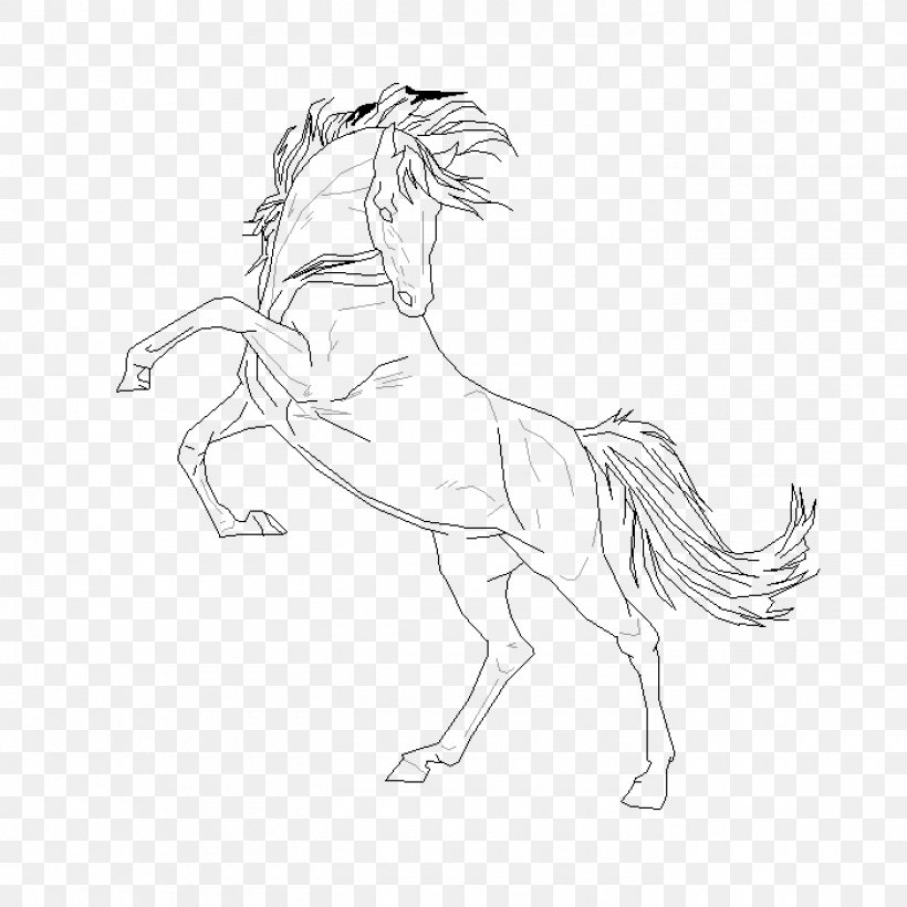 Mustang Stallion Pack Animal Drawing Sketch, PNG, 1400x1400px, Mustang, Arm, Artwork, Black And White, Carnivora Download Free