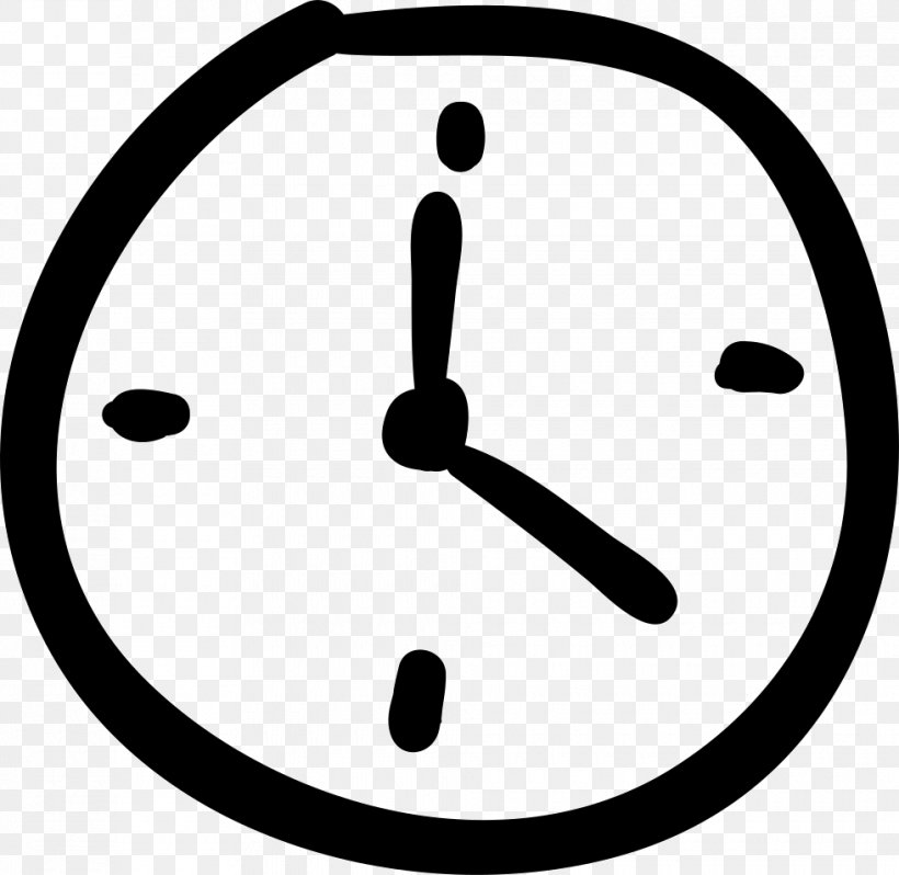 Clock Image, PNG, 980x954px, Clock, Area, Black And White, Logo, Smile Download Free