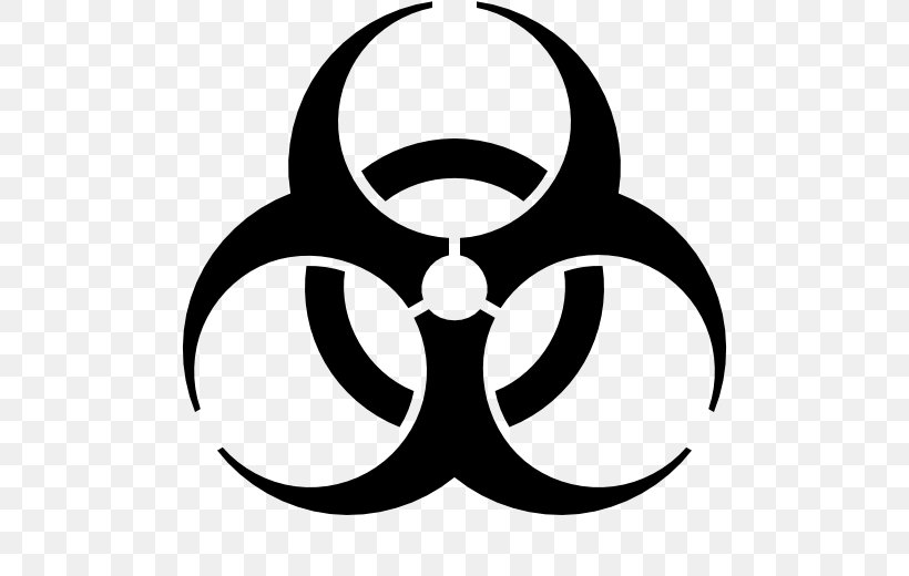 Biological Hazard Hazard Symbol Clip Art, PNG, 520x520px, Biological Hazard, Artwork, Biosafety Level, Black And White, Hazard Symbol Download Free