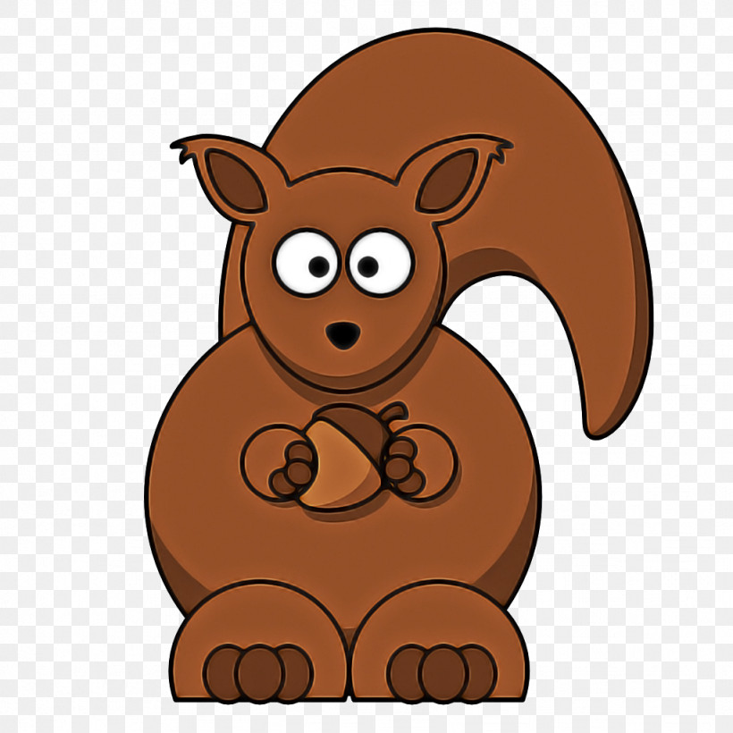 Cartoon Brown Animation Animal Figure Tail, PNG, 1024x1024px, Cartoon, Animal Figure, Animation, Brown, Squirrel Download Free