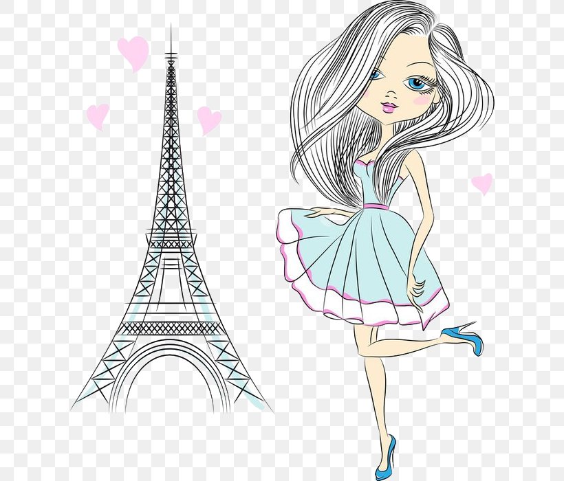 Eiffel Tower Drawing Clip Art, PNG, 700x700px, Watercolor, Cartoon, Flower, Frame, Heart Download Free