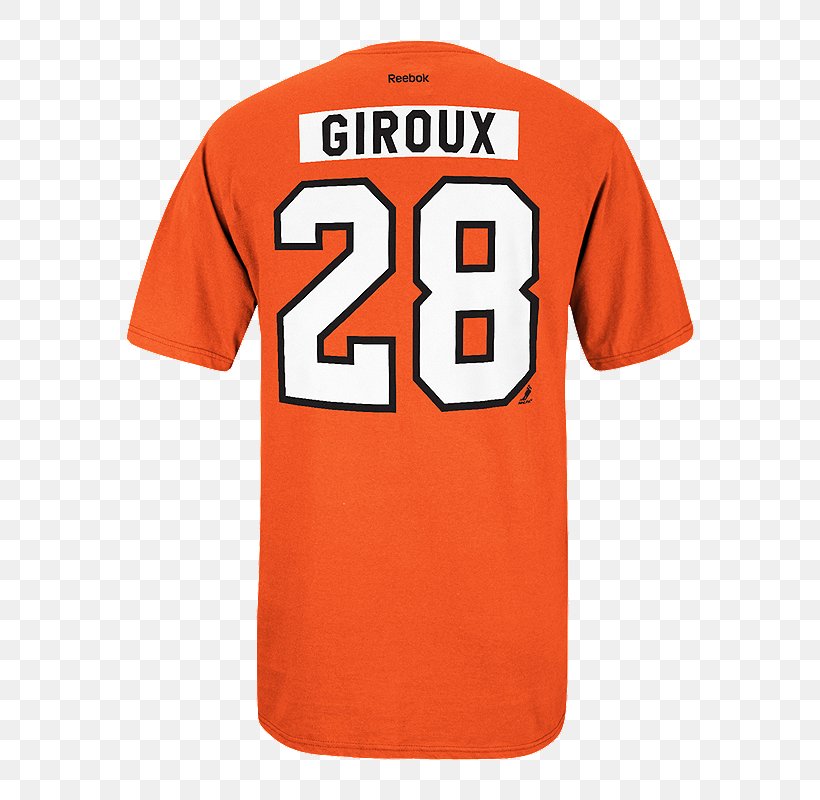 T-shirt Philadelphia Flyers Sports Fan Jersey Sleeve, PNG, 800x800px, Tshirt, Active Shirt, Brand, Claude Giroux, Clothing Download Free