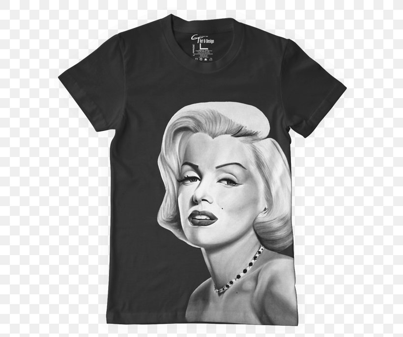 Marilyn Monroe T-shirt Woman Sleeve, PNG, 600x687px, Marilyn Monroe, Andy Warhol, Black, Black And White, Clothing Download Free