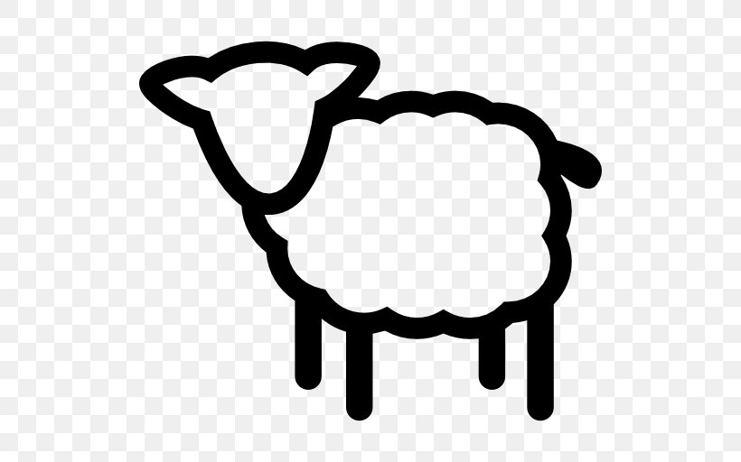 Sheep, PNG, 512x512px, Sheep, Animation, Area, Black, Black And White Download Free