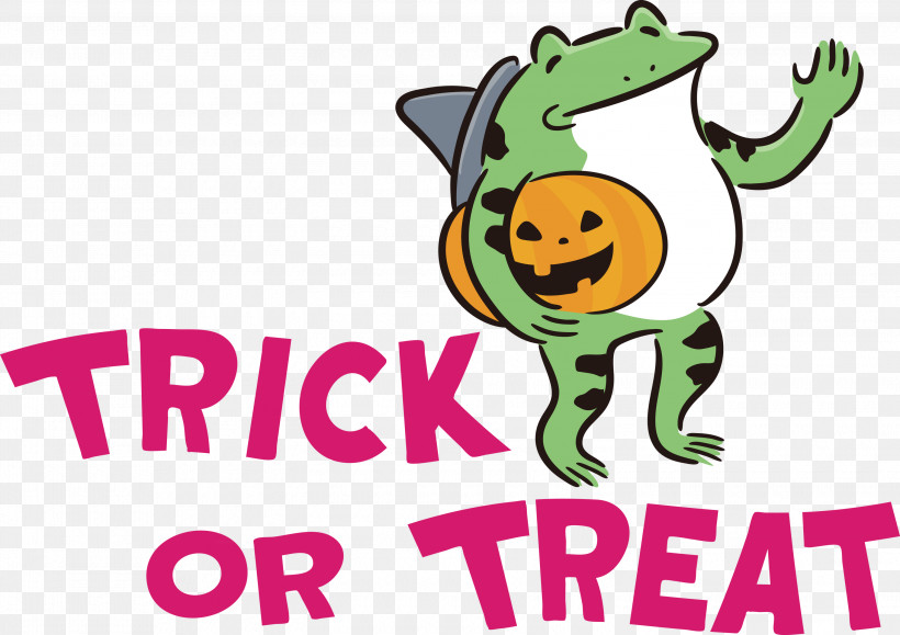 TRICK OR TREAT Halloween, PNG, 3000x2121px, Trick Or Treat, Behavior, Cartoon, Green, Halloween Download Free