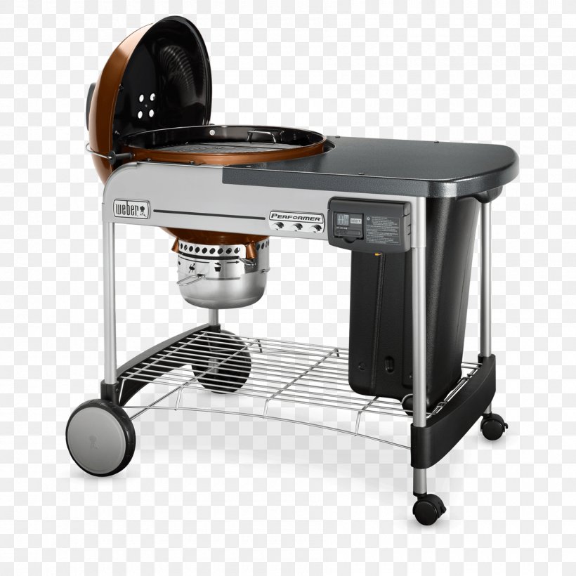 Barbecue Weber-Stephen Products Weber Performer Deluxe 22 Grilling Charcoal, PNG, 1800x1800px, Barbecue, Charcoal, Cooking, Desk, Furniture Download Free
