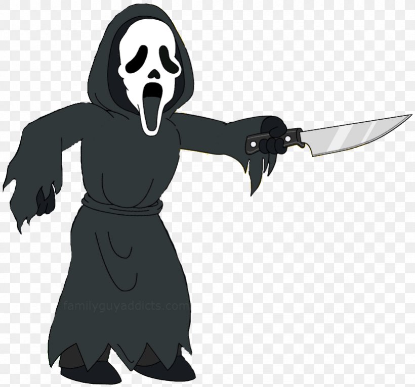 Ghostface Family Guy: The Quest For Stuff Pinhead Scream, PNG, 821x767px, Ghostface, Animation, Cartoon, Character, Cold Weapon Download Free