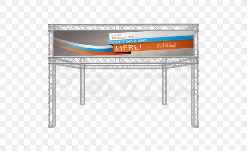 Banner Truss Signage Trade Show Display, PNG, 500x500px, Banner, Aluminium, Clamp, Furniture, Rectangle Download Free