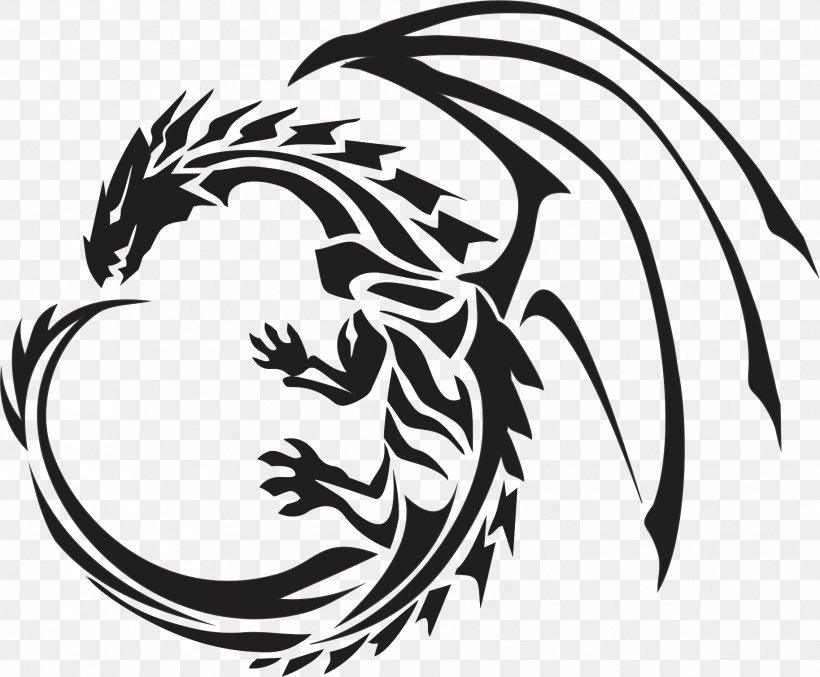 Dragon Clip Art, PNG, 1828x1510px, Dragon, Black And White, Carnivoran, Celtic Knot, Chinese Dragon Download Free