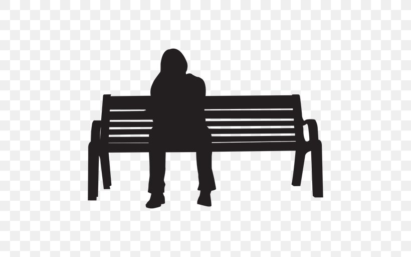 Silhouette Sitting Bench Bank Image, PNG, 512x512px, Silhouette, Bank, Bench, Drawing, Furniture Download Free