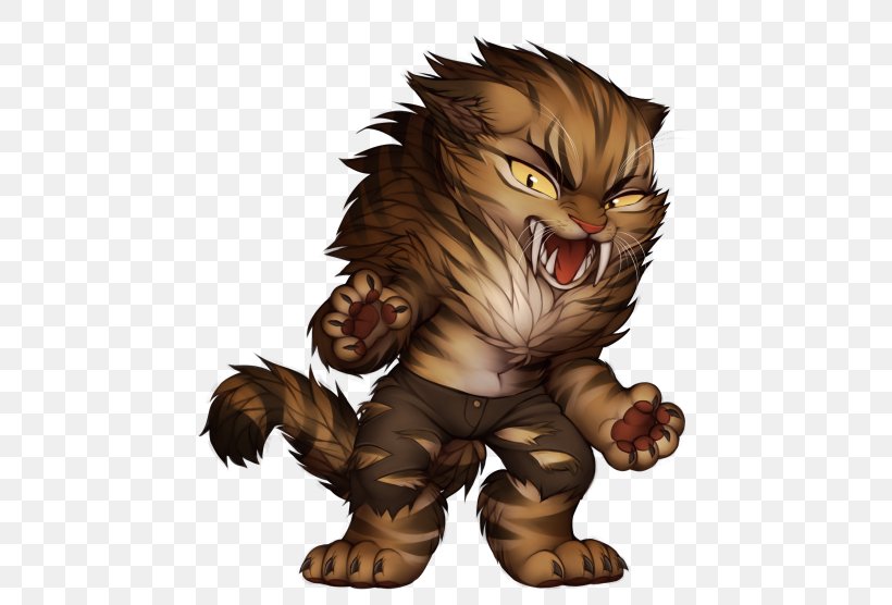 Werecat Whiskers Lion Werewolf, PNG, 500x556px, Cat, Big Cat, Big Cats, Carnivoran, Cartoon Download Free
