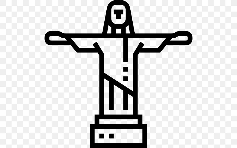 Christ The Redeemer Landmark Clip Art, PNG, 512x512px, Christ The Redeemer, Area, Black And White, Cross, Landmark Download Free