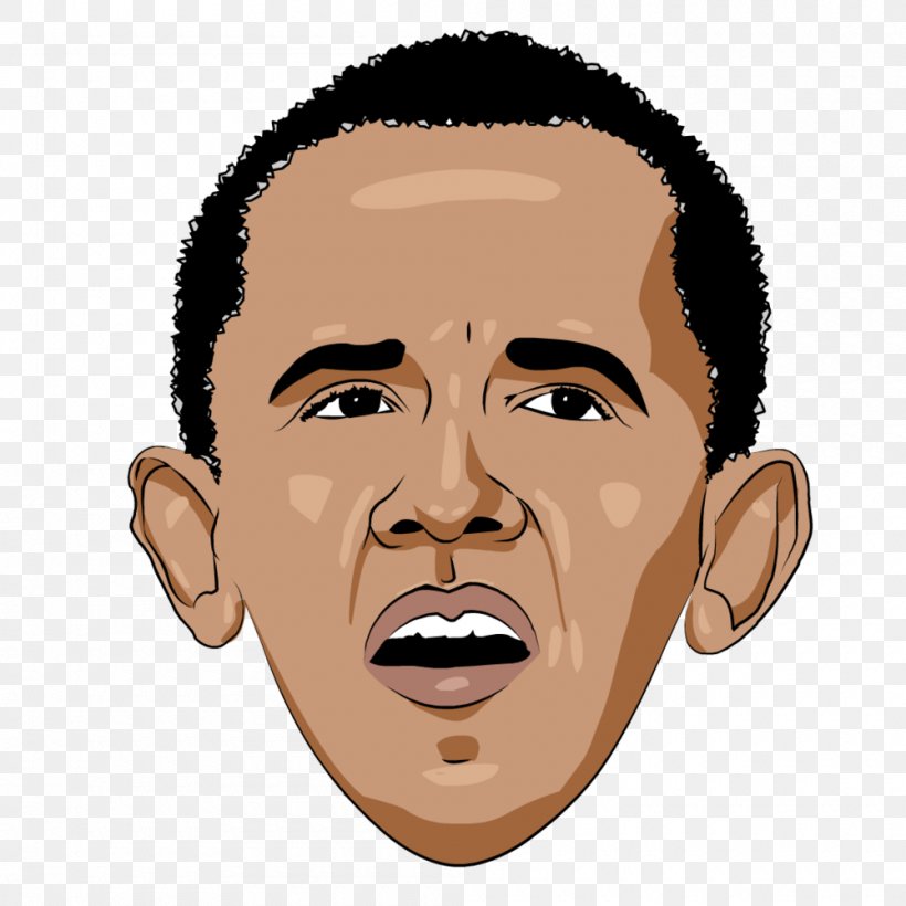 Barack Obama Nose Animated Film Cheek, PNG, 1000x1000px, Barack Obama, Animated Film, Cartoon, Cheek, Chin Download Free