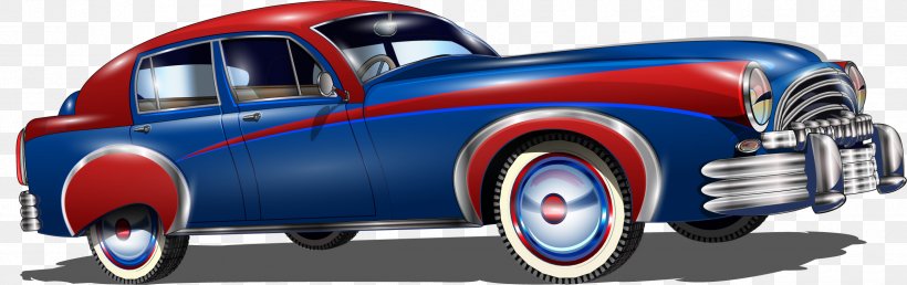 Car, PNG, 2424x765px, Car, Automotive Design, Blue, Brand, Classic Car Download Free