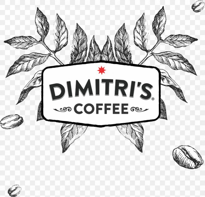 Dimitri's Coffee Logo Graphic Design News, PNG, 849x814px, Logo, Amman, Artwork, Black And White, Brand Download Free