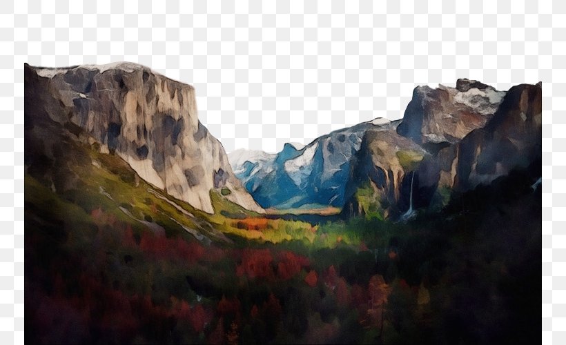 Mountainous Landforms Mountain Nature Natural Landscape Wilderness, PNG, 750x500px, Watercolor, Highland, Mountain, Mountain Range, Mountainous Landforms Download Free