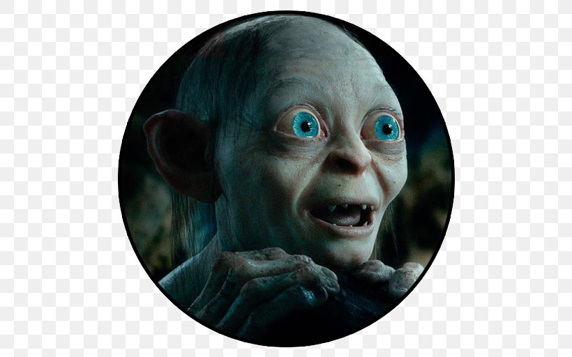 Gollum The Lord Of The Rings The Hobbit Legolas Humour, PNG, 512x512px, Gollum, Andy Serkis, Face, Fictional Character, Head Download Free