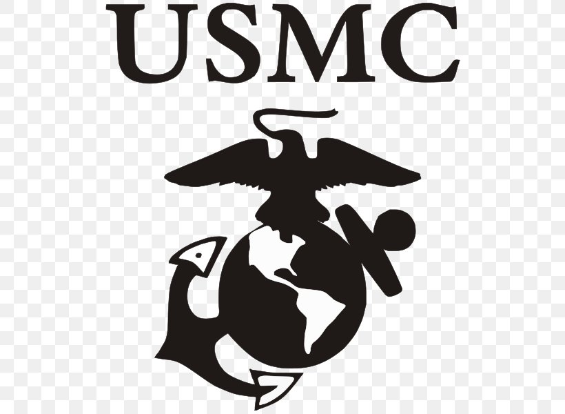 United States Marine Corps Quantico Station Eagle, Globe, And Anchor Decal Military, PNG, 525x600px, United States Marine Corps, Artwork, Black And White, Brand, Decal Download Free