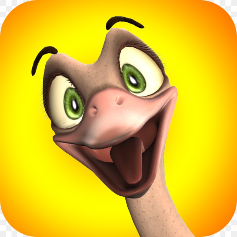 Talking Ostrich 20+ Levels Android Download, PNG, 1024x1024px, Talking Ostrich, Android, Aptoide, Art, Beak Download Free