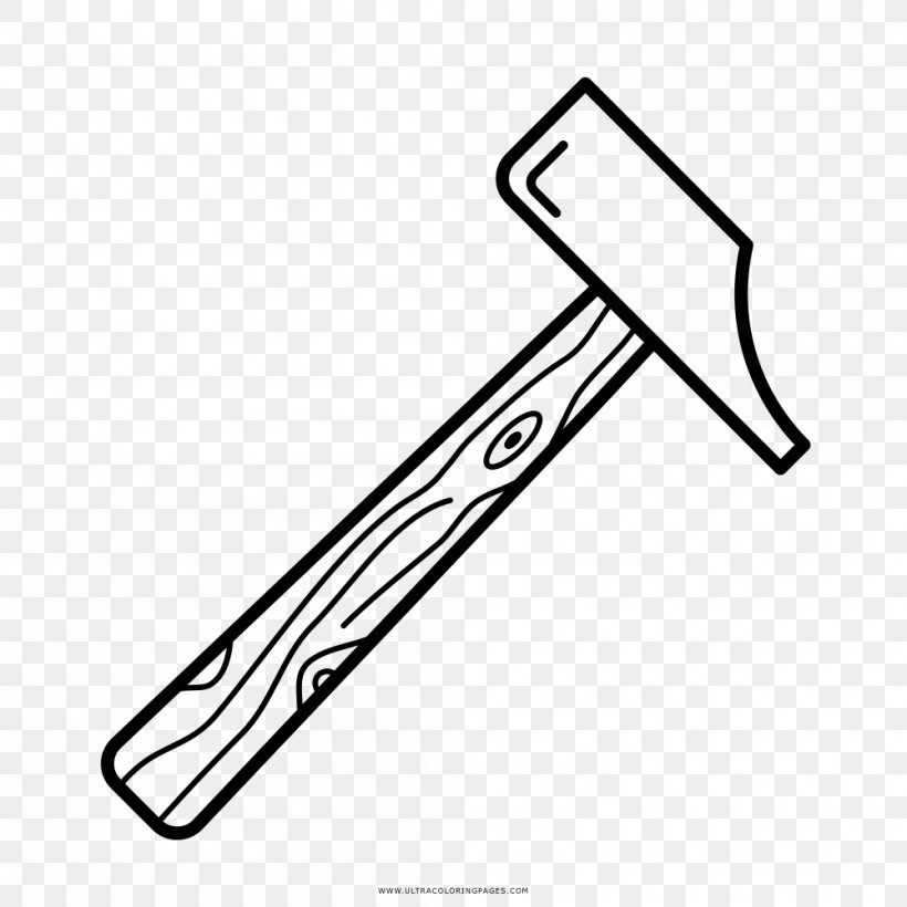 Coloring Book Line Art Drawing Hammer Ausmalbild, PNG, 1000x1000px, Coloring Book, Area, Ausmalbild, Black And White, Drawing Download Free