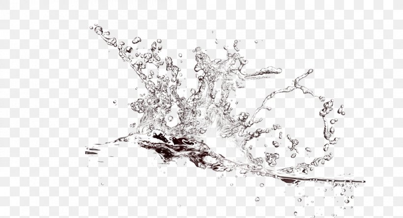 Drop Splash Water, PNG, 1200x650px, Drop, Artwork, Black And White, Branch, Drawing Download Free