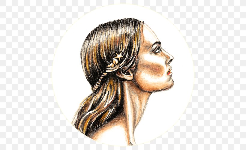 Earring Long Hair Brown Hair, PNG, 500x500px, Earring, Brown, Brown Hair, Ear, Earrings Download Free