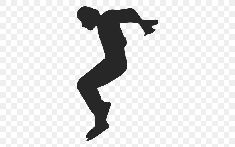 Jumping Silhouette Parkour, PNG, 512x512px, Jumping, Arm, Base Jumping, Black, Black And White Download Free