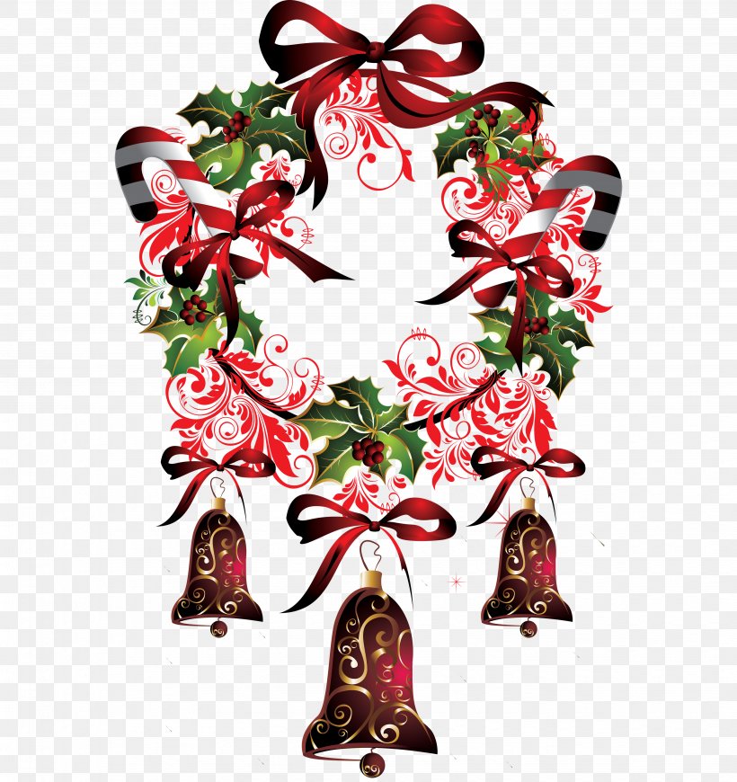 Christmas Ornament Wreath, PNG, 3674x3900px, Christmas Ornament, Advent, Animation, Bell, Christmas Download Free