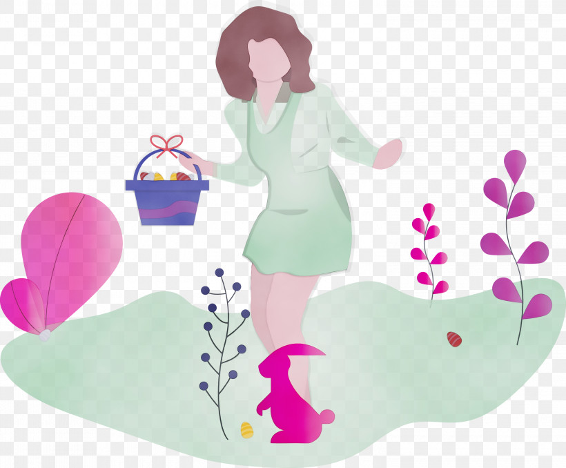Pink Sticker Gesture, PNG, 3000x2482px, Easter Egg Hunt, Gesture, Paint, Pink, Sticker Download Free