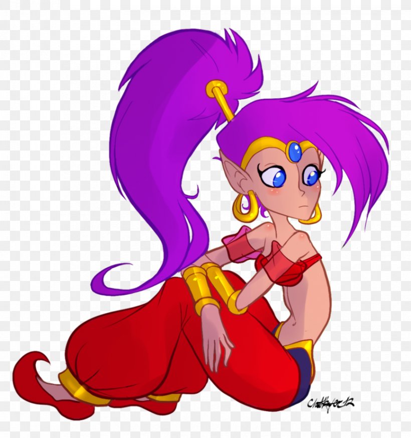 Shantae Fairy Genie Jinn, PNG, 866x922px, Watercolor, Cartoon, Flower, Frame, Heart Download Free