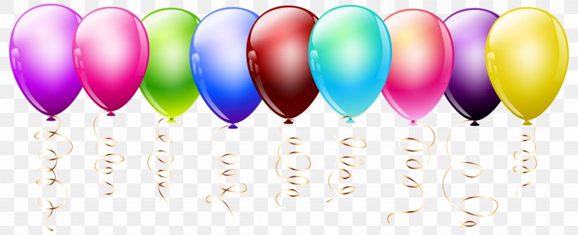 Balloon Birthday Cake Clip Art, PNG, 6001x2440px, Balloon, Birthday, Birthday Cake, Magenta, Party Download Free