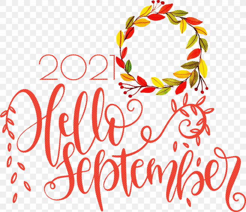 Hello September September, PNG, 3064x2646px, Hello September, Calligraphy, New Media Art, September Download Free