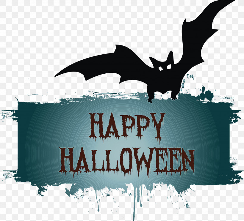 Logo Poster Font Text Bat-m, PNG, 3000x2725px, Happy Halloween, Batm, Logo, M, Paint Download Free