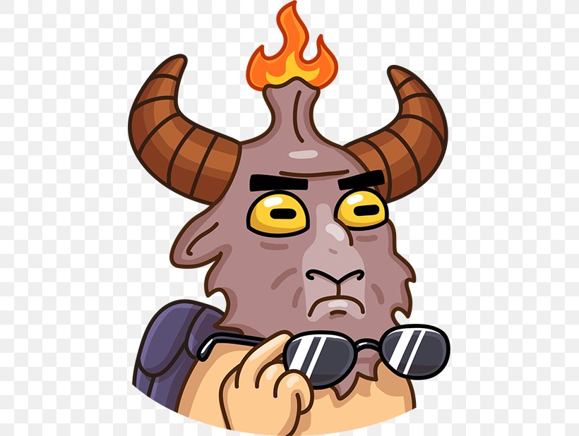 Telegram Sticker Baphomet Devil Clip Art, PNG, 618x618px, Telegram, Application Programming Interface, Baphomet, Cartoon, Character Download Free