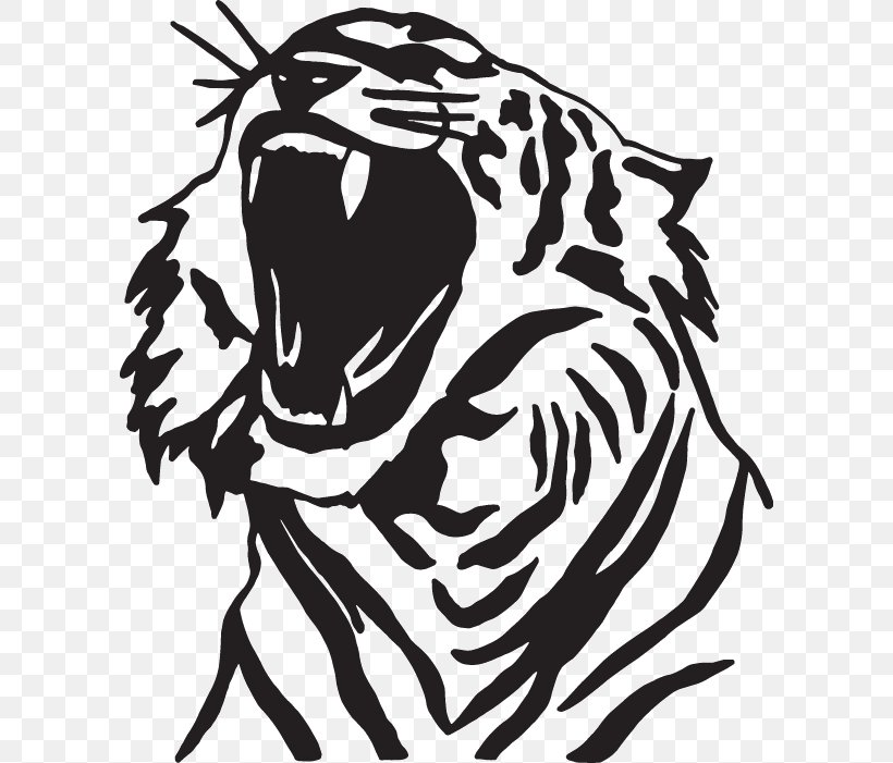 Tiger Lion Decal Roar Drawing, PNG, 600x701px, Tiger, Art, Artwork, Big Cats, Black Download Free