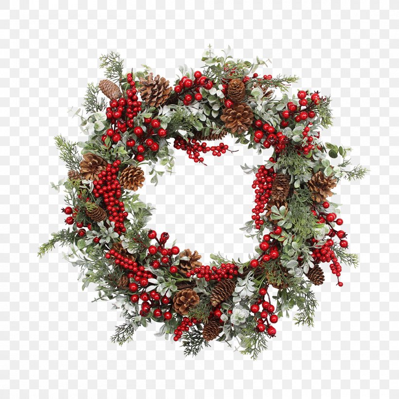 Christmas Wreaths Christmas Ornament Garland Christmas Decoration, PNG, 1000x1000px, Wreath, Aquifoliaceae, Christmas, Christmas Day, Christmas Decoration Download Free