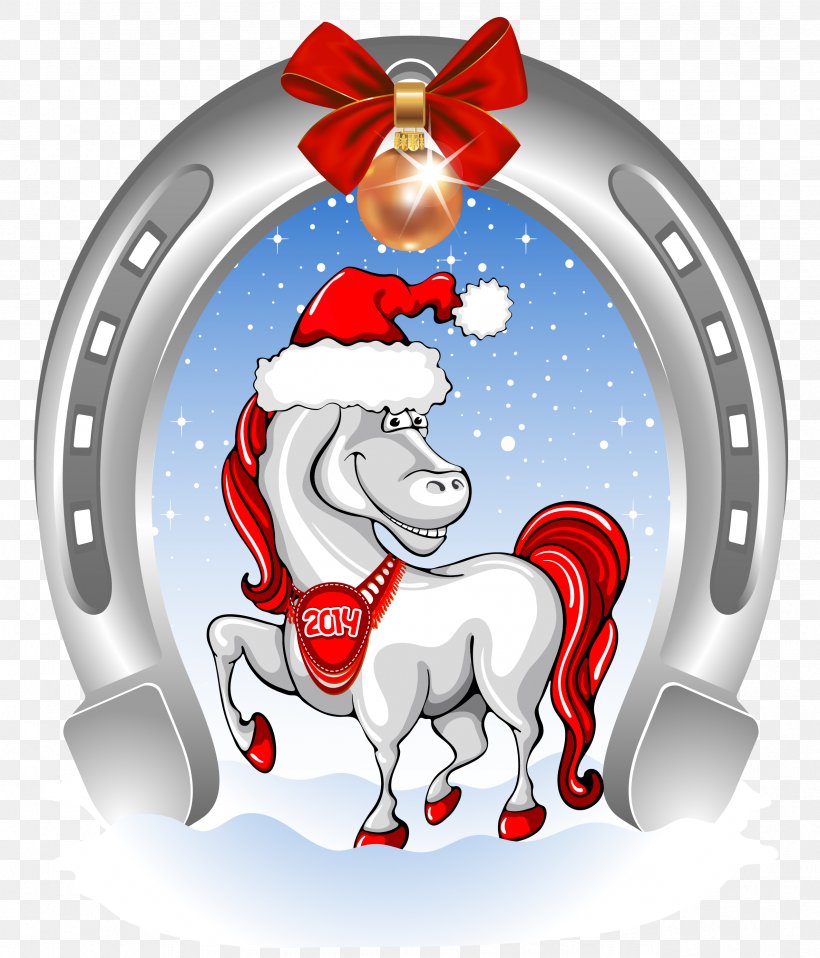 Horse Santa Claus Christmas Clip Art, PNG, 2544x2975px, Horse, Cartoon, Christmas, Christmas Card, Christmas Decoration Download Free